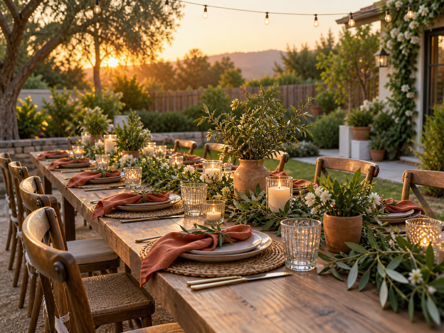 An inviting dinner table set for an evening together